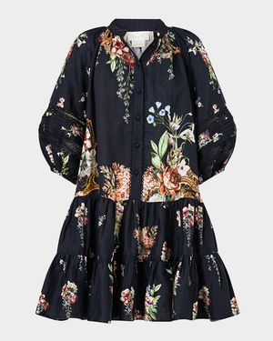 Noble Endeavours Puff-Sleeve Shirtdress