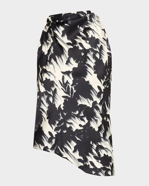 Floral Cowl-Neck Top