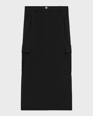 Admiral Crepe Relaxed Midi Cargo Skirt