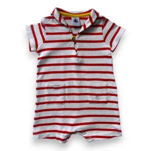 Petit Bateau - Seconde Main - Combinaison bébé blanc - 6 mois - Taille 6M - Blanc