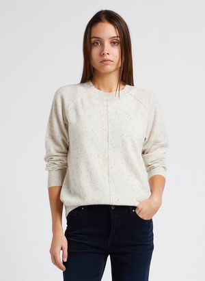 Maison 123 - Pull col rond en cachemire - Taille XL - Blanc