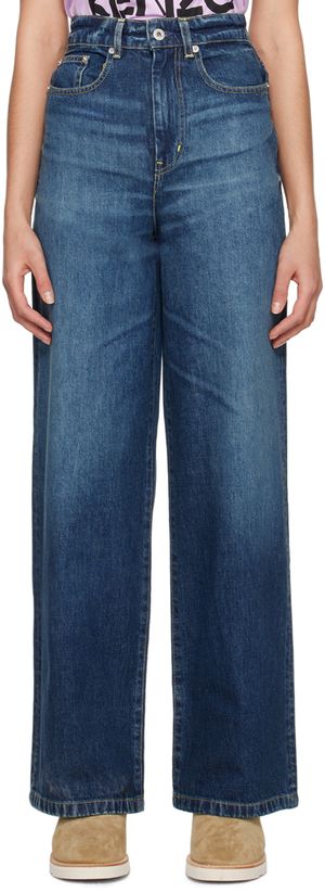 Kenzo Navy Kenzo Paris Faded Jeans