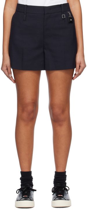 WOOYOUNGMI Indigo Creased Shorts