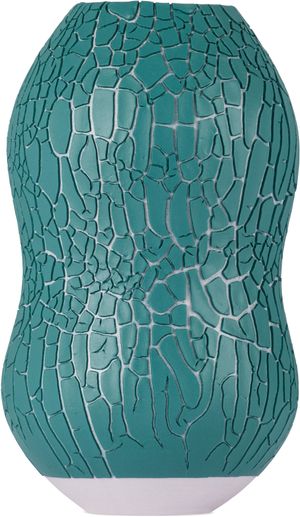 Houseplant Blue 'By Seth' Crackle Vase