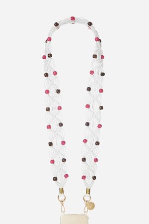 La Coque Francaise - Chaîne de téléphone en macramé - Taille Unique - Blanc