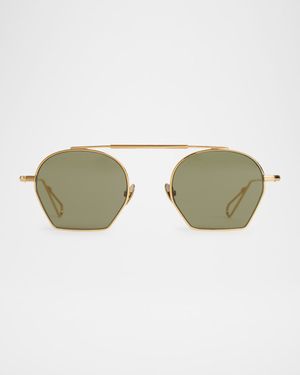 Chaillot Metal & Nylon Round Sunglasses