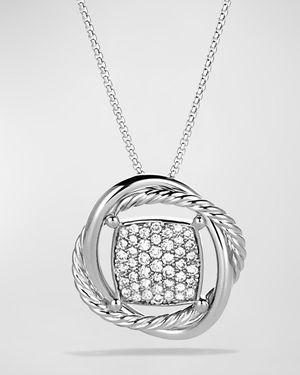 11mm Pave Diamond Infinity Necklace