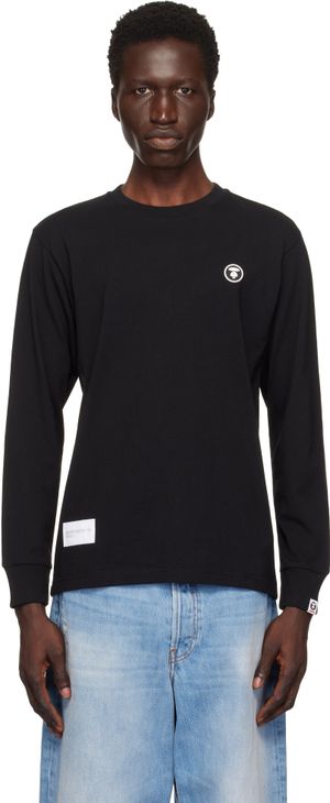 AAPE by A Bathing Ape T-shirt à manches longues noir à logo AAPE Now
