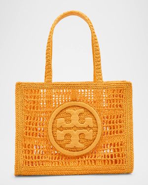 Ella Small Crochet Straw Tote Bag