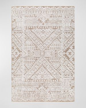 Amina Dark Beige Hand-Knotted Rug, 8' x 10'