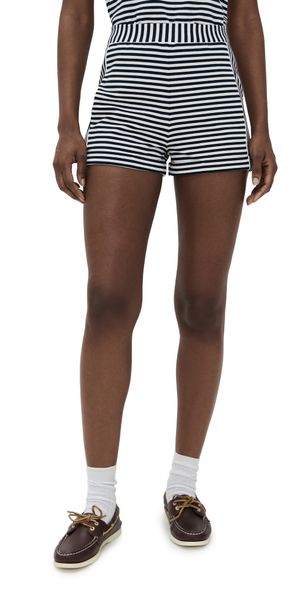 ALIGNE Omari Stripe Shorts Navy & White 4