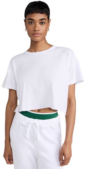 Year of Ours YOS Cropped Tee White S