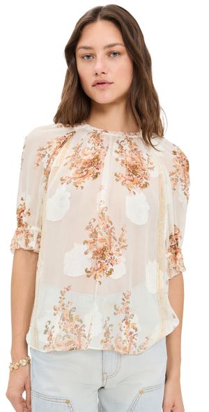 Ulla Johnson Pippa Short Sleeve Blouse Alabaster 14