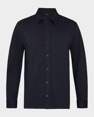 Men's Herringbone Button-Down Shirt