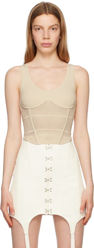 Dion Lee Off-White Corset Tank Top