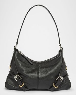 Voyou Harness Shoulder Bag in Shiny Leather