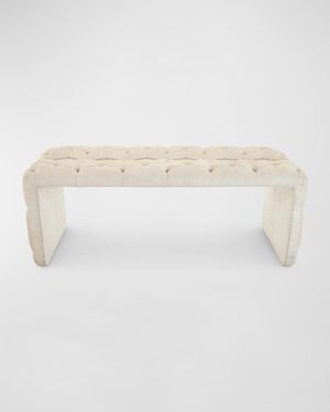 Elisa Marble Inlay Bench 51"