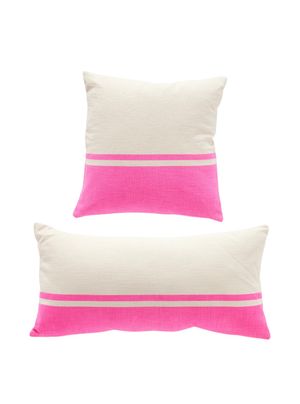 Today Linge De Maison - Lot de 2 coussins déhoussables en coton - Taille 40x40 - Rose