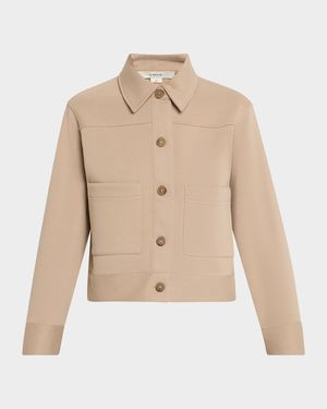 Cropped Patch Pocket Jacket