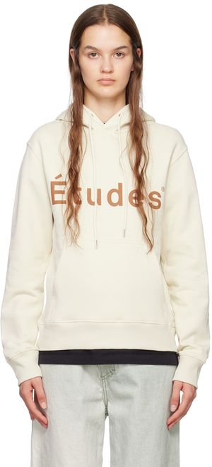 Études Pull à capuche Klein blanc cassé