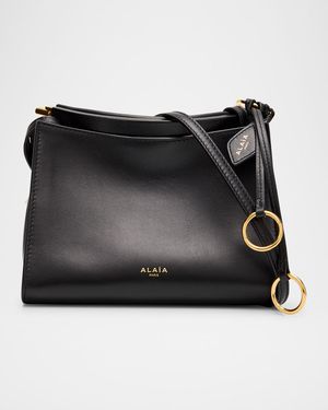 Le Click Small Square Shoulder Bag in Glossy Leather