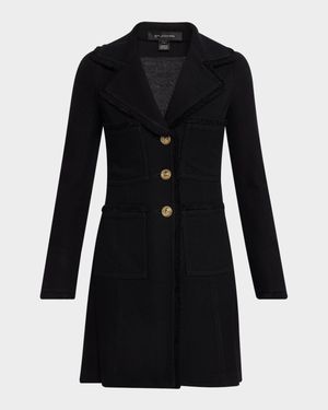 Milano Pique Fit and Flare Topper Coat