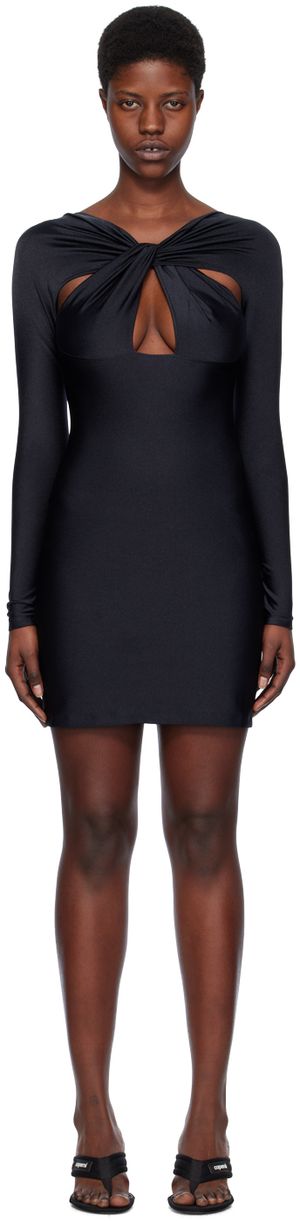 Coperni Black Twisted Minidress
