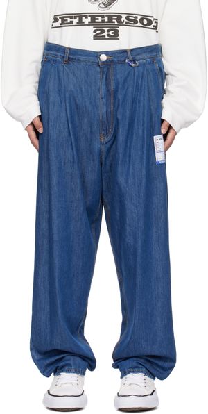 Maison MIHARA YASUHIRO Jean fuselé bleu en denim de coton et TENCEL®