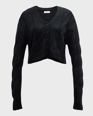 Jolie Cashmere Cable-Knit Cardigan