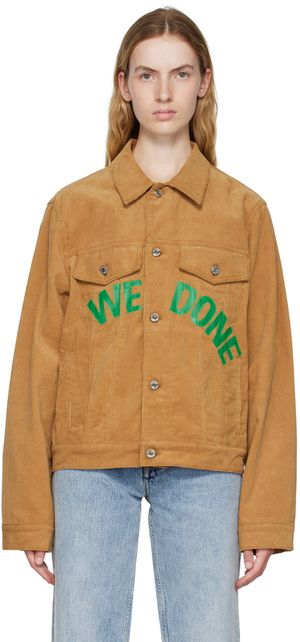 We11done Tan Spread Collar Jacket