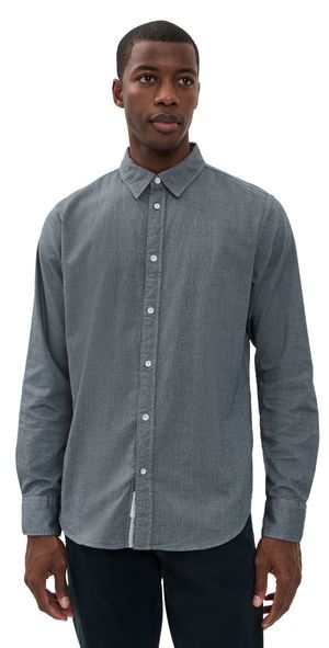 rag & bone Tomlin Stretch Dobby Shirt Skyblu M