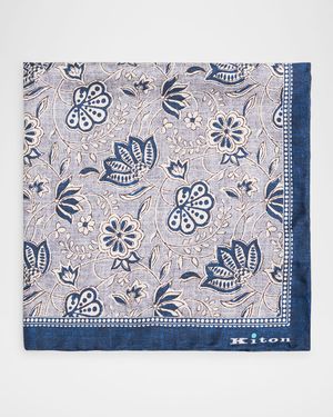 Men's Silk Floral Pocket Square