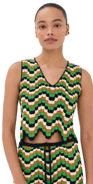 ESCVDO Suspiro Top Green/Blue XS