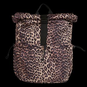 Pieces - Sac à dos à imprimé léopard - Taille Unique - Noir