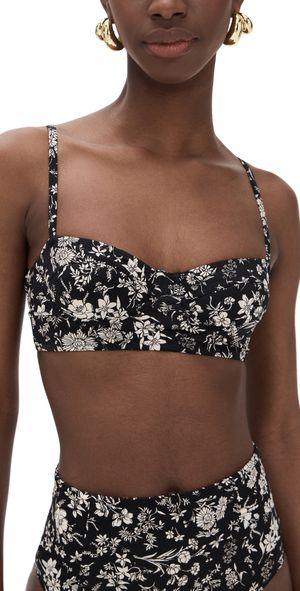 Ulla Johnson Zahara Bra Cup Bikini Top Midnight Bloom XL