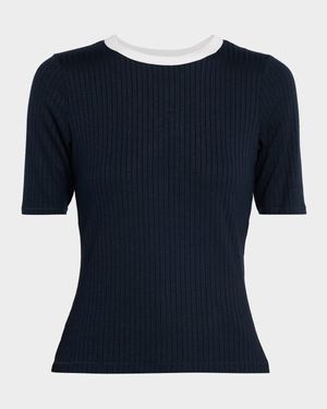 The Knit Contrast Tee