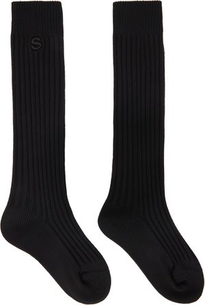 sacai Black Rib Socks