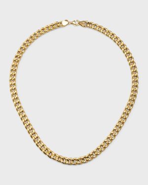 14K Gold Large Miami Cuban Link Necklace, 16"L