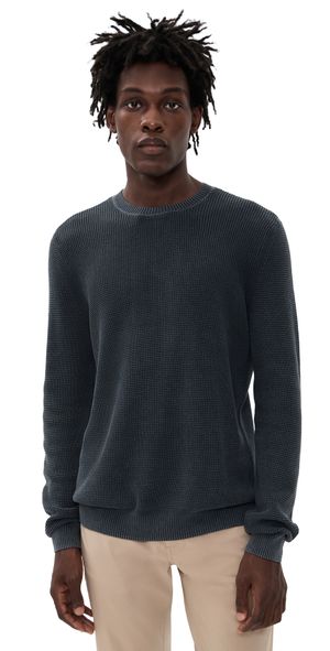 Faherty Sunwashed Crew Neck Sweater Faded Black L