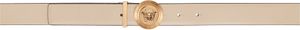 Versace Beige Medusa Biggie Leather Belt
