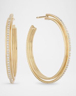 40mm Kinetic Diamond Hoop Earrings