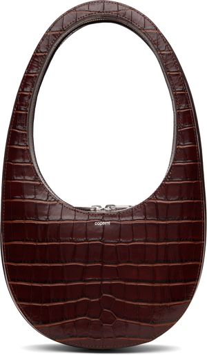 Coperni Brown Croco Swipe Bag