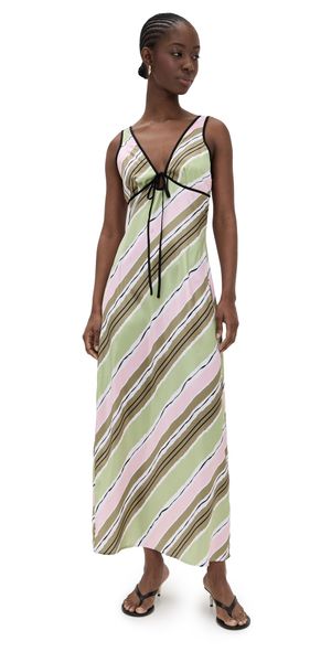 Madison the Label Tamika Maxi Dress Stripe M