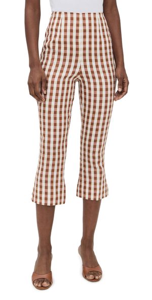 FAITHFULL Valeria Capri Pants Gingham Cedar 8