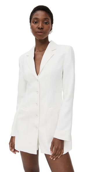 Amanda Uprichard Peralta Blazer Romper Ivory XS