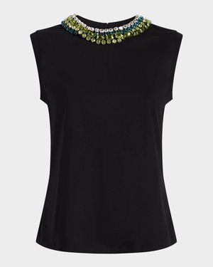 Blaine Crystal-Embellished Tee