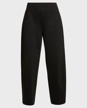Pleated Ponte Lantern Ankle Pants