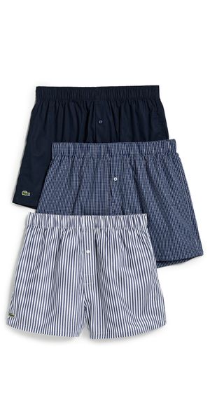 Lacoste Cotton Poplin Boxers 3 Pack Multi XL