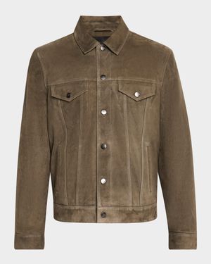 Men's Suede Trucker Jacket