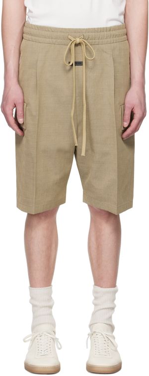 Fear of God Beige Drawstring Cargo Shorts